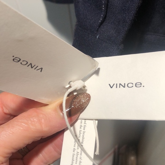 NWT Vince Mens wool blend plaid shirt jacket multi pocket navy main L - Picture 8 of 11